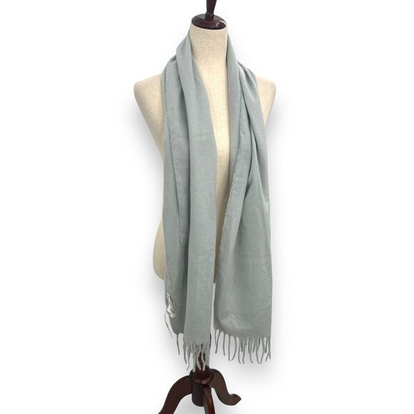 Style & Co. Accessories - NWT Style & Co Women's Solid Fringe-Trim Scarf Light Gray Plush Soft Rectangle